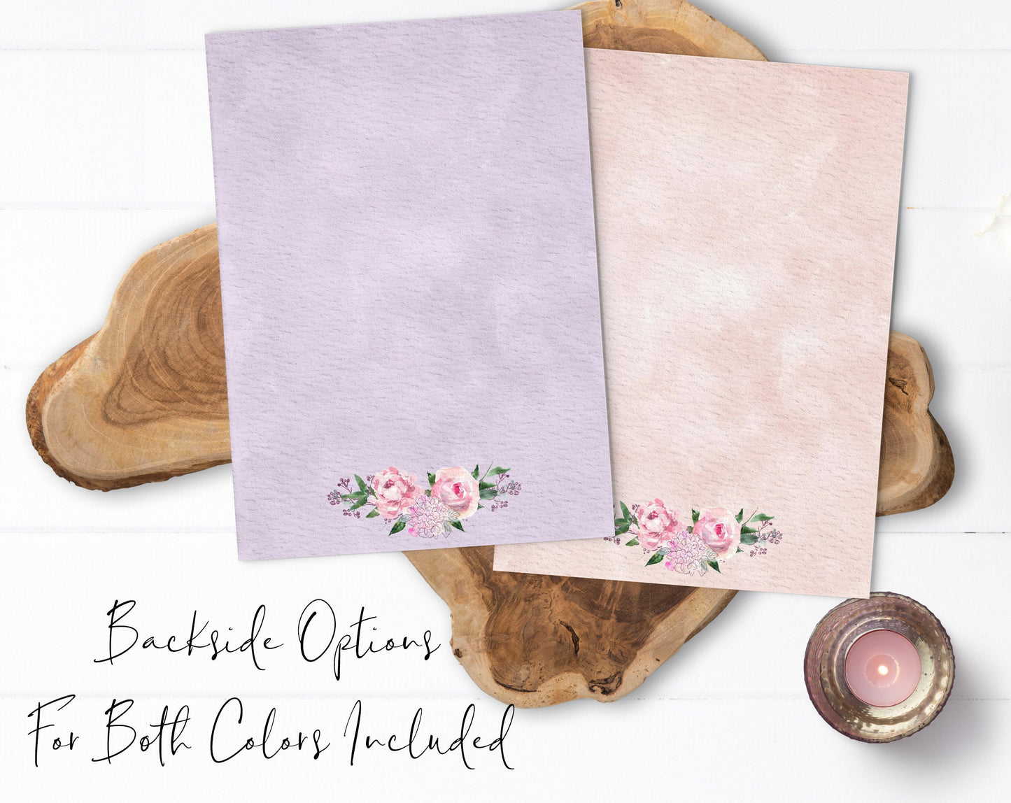 Floral Elephant Baby Shower Invitation, Blush