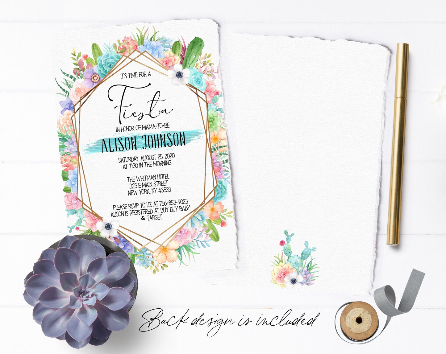 Fiesta Baby Shower Invitation, Boy