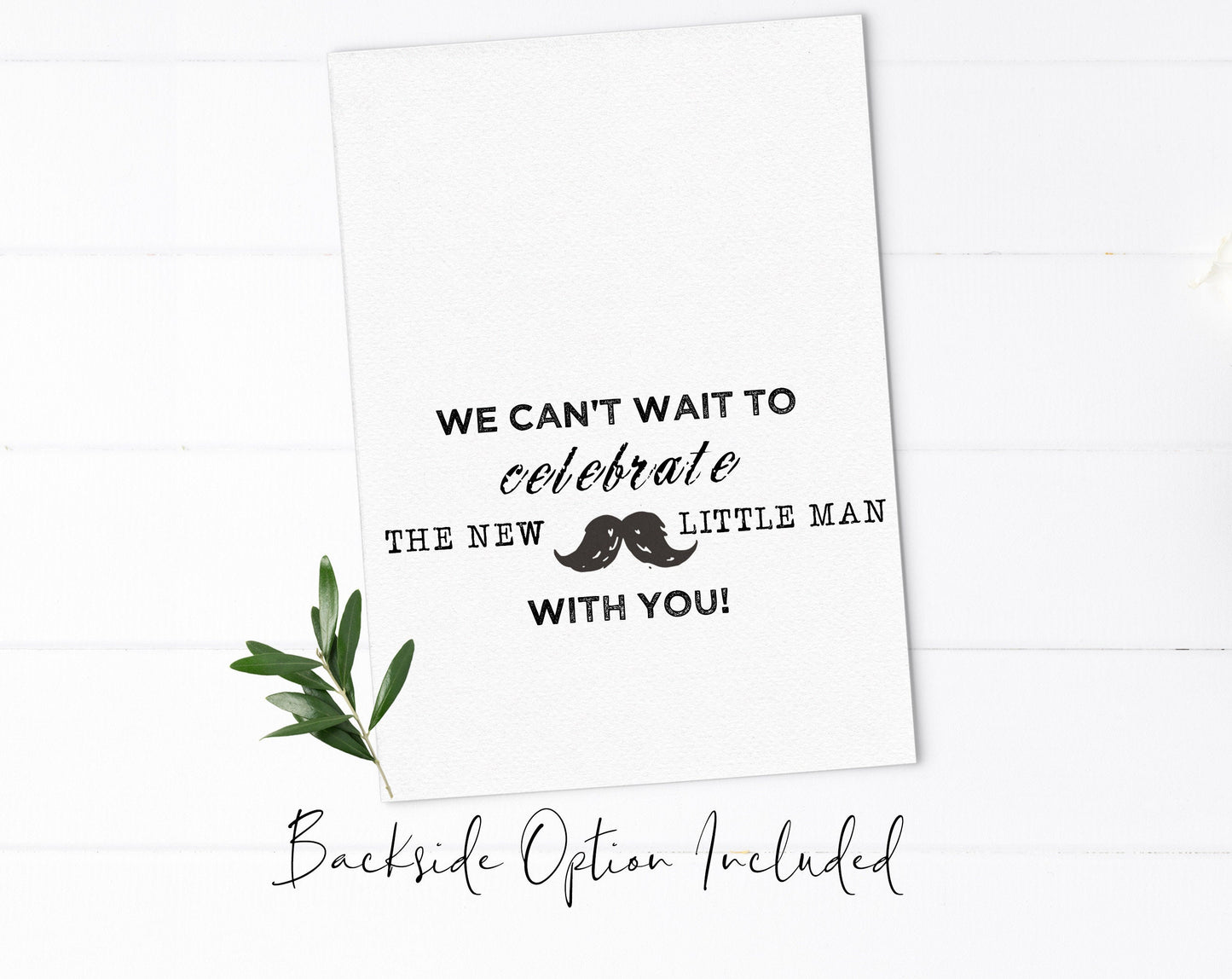 Little Man Baby Shower Invitation