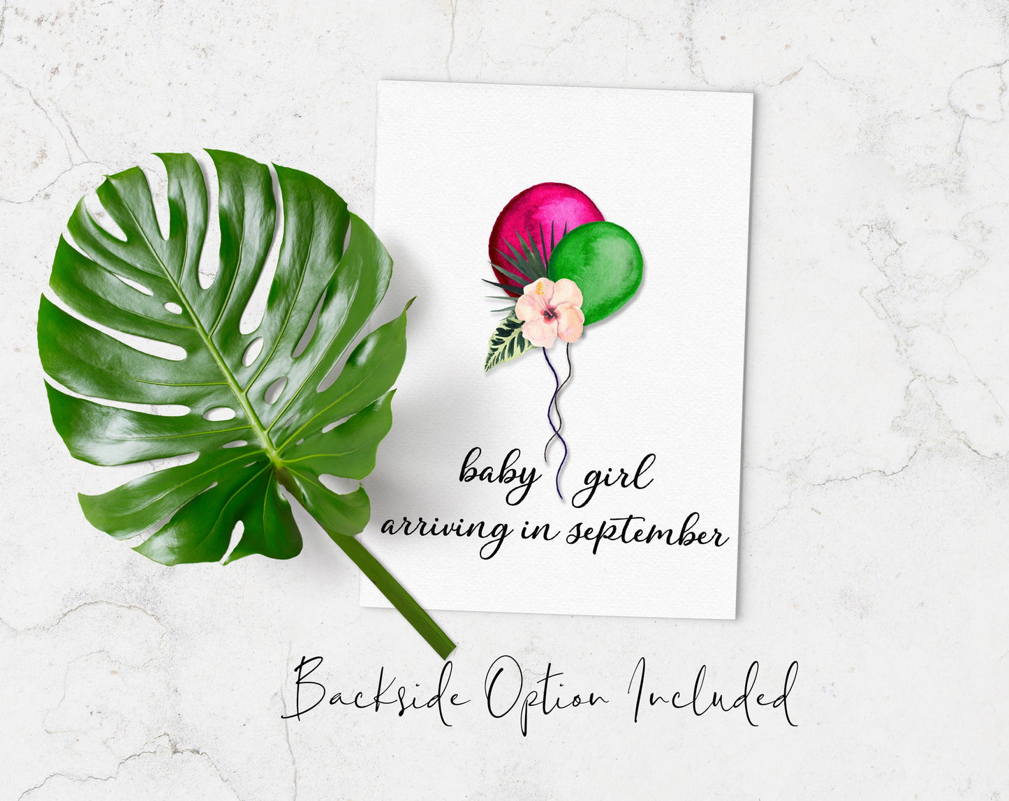 Hello Little One! Tropical Baby Shower Invitation