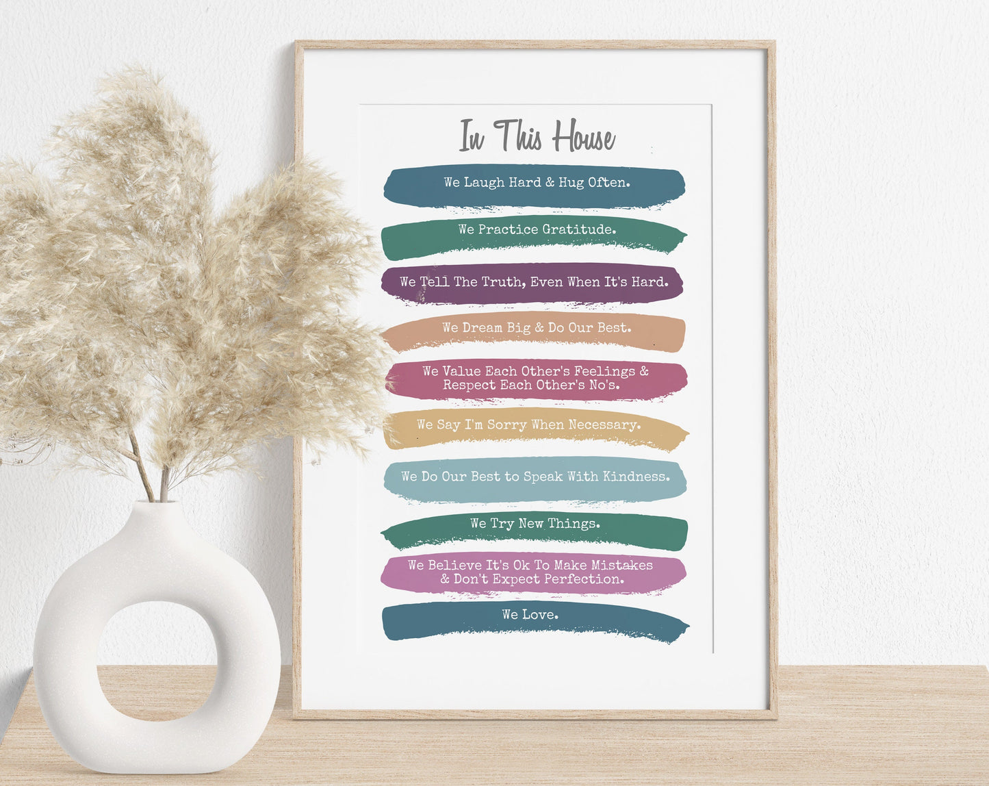 "In This House" Family Rules Sign, v1