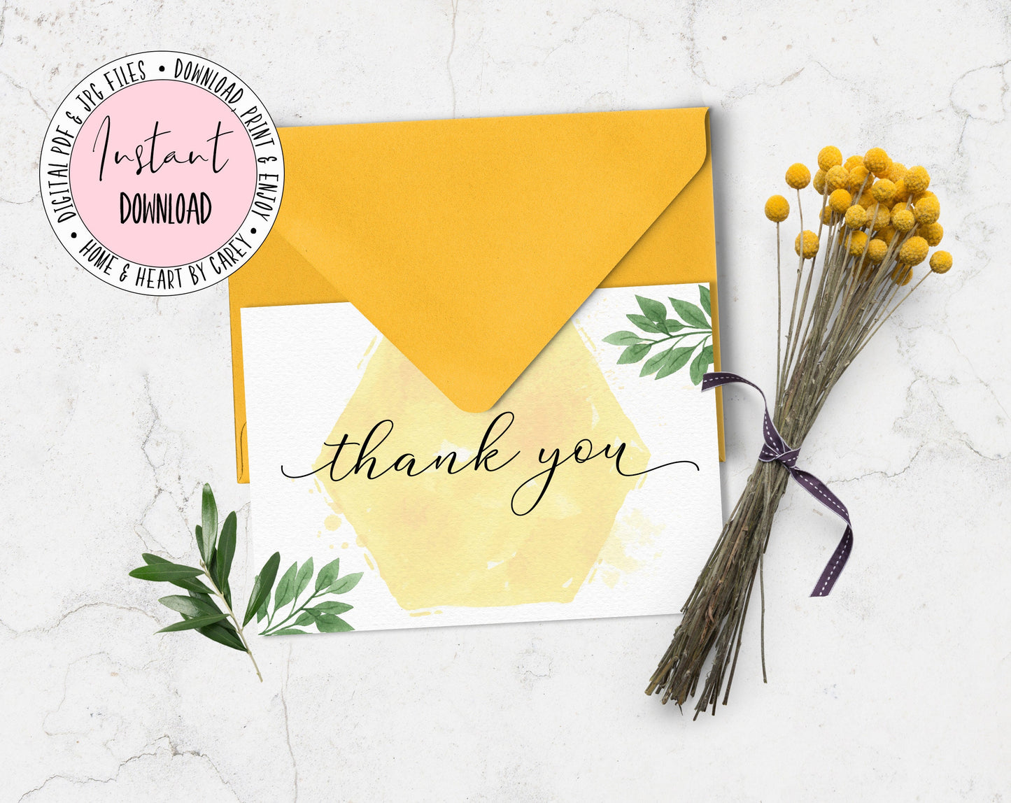 Bee Baby Shower Thank You Card, Gender Neutral