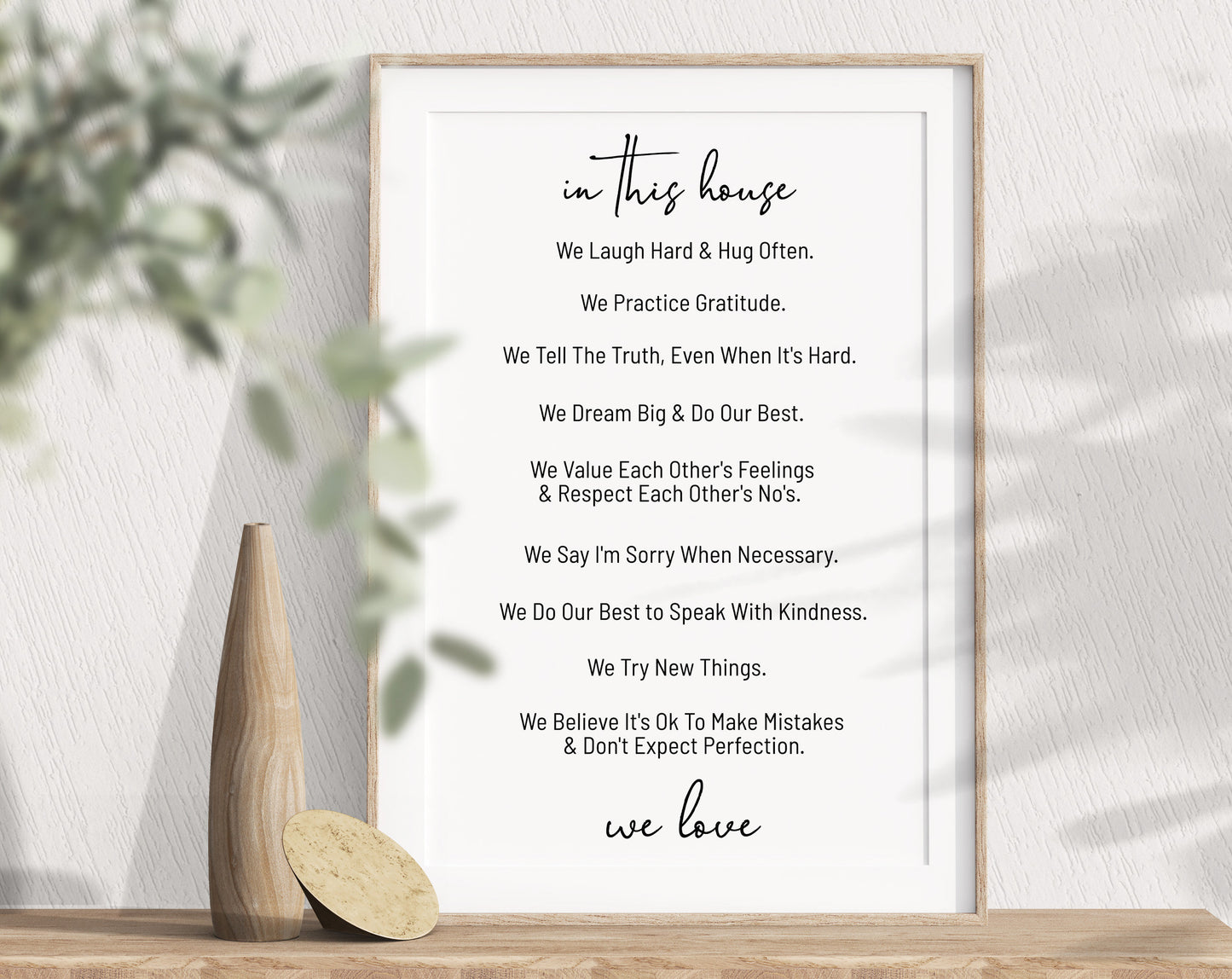 "In This House" Family Rules Sign, v3