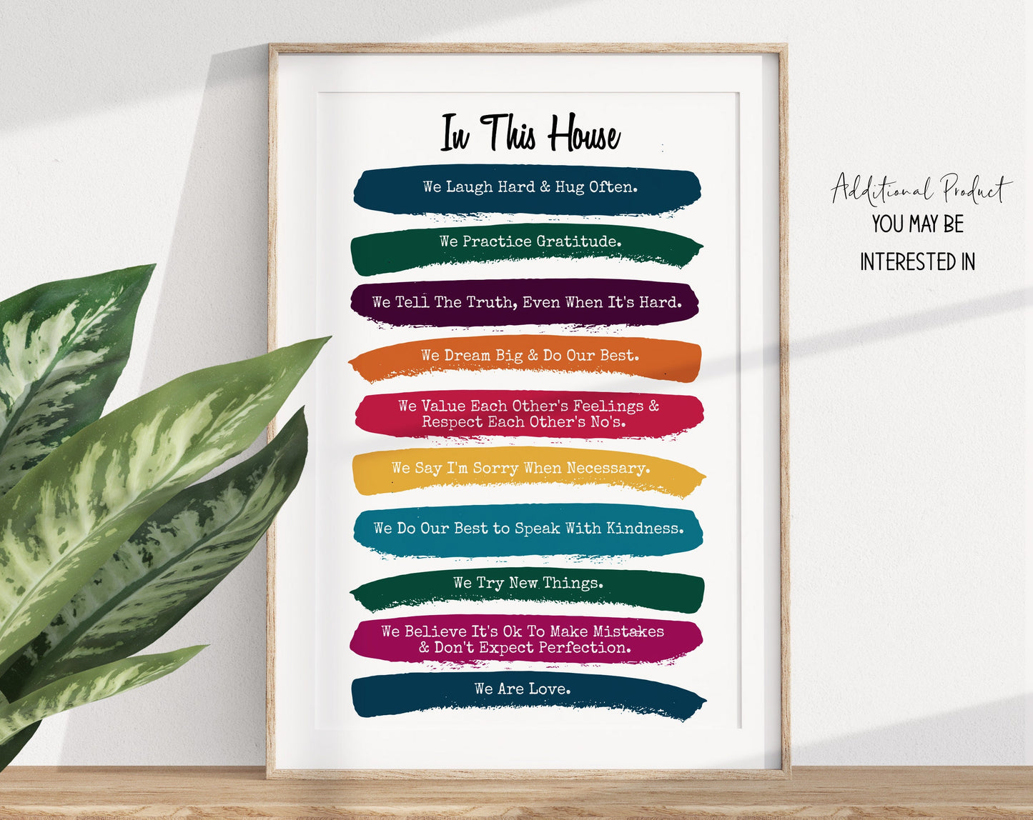 "In This House" Family Rules Sign, v1