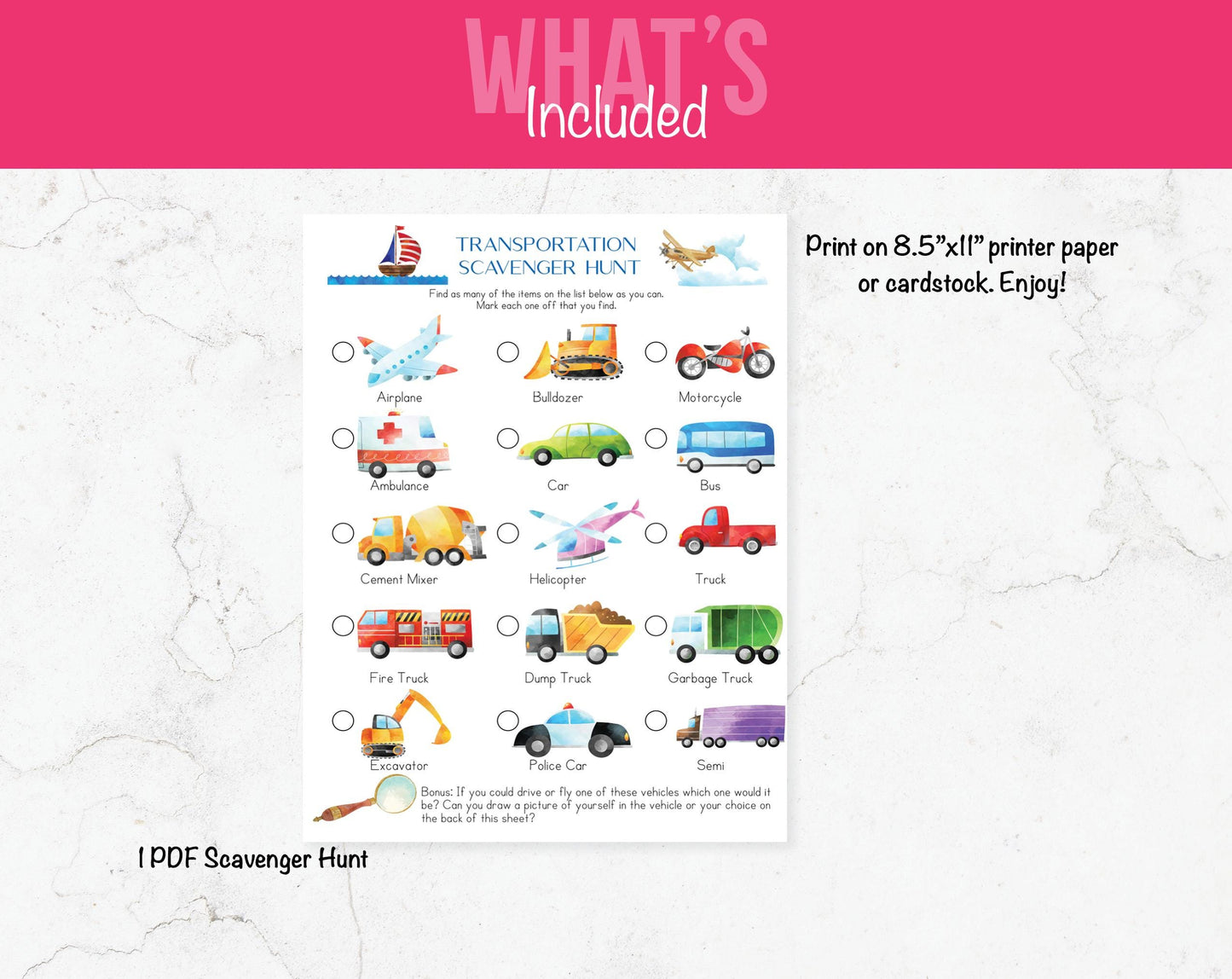 Transportation Scavenger Hunt