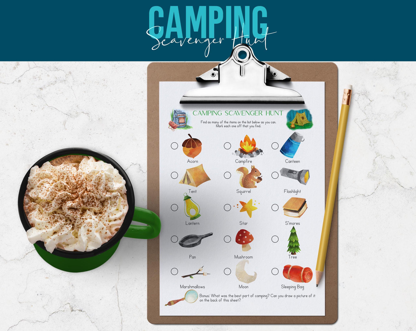 Camping Scavenger Hunt
