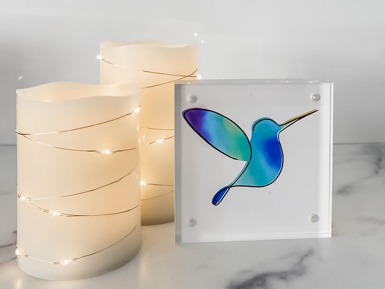 Watercolor Hummingbird Print
