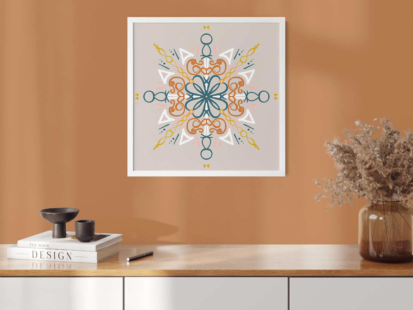 Boho Mandala-Inspired Geometric Print