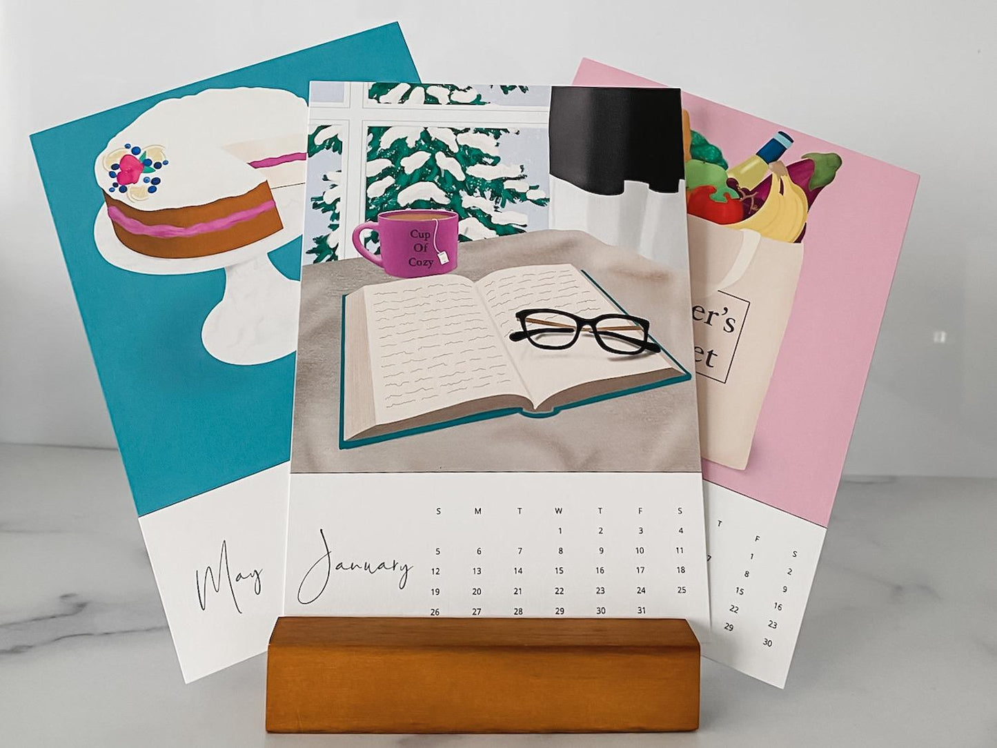 Hygge Inspired 2025 Easel Desk Calendar