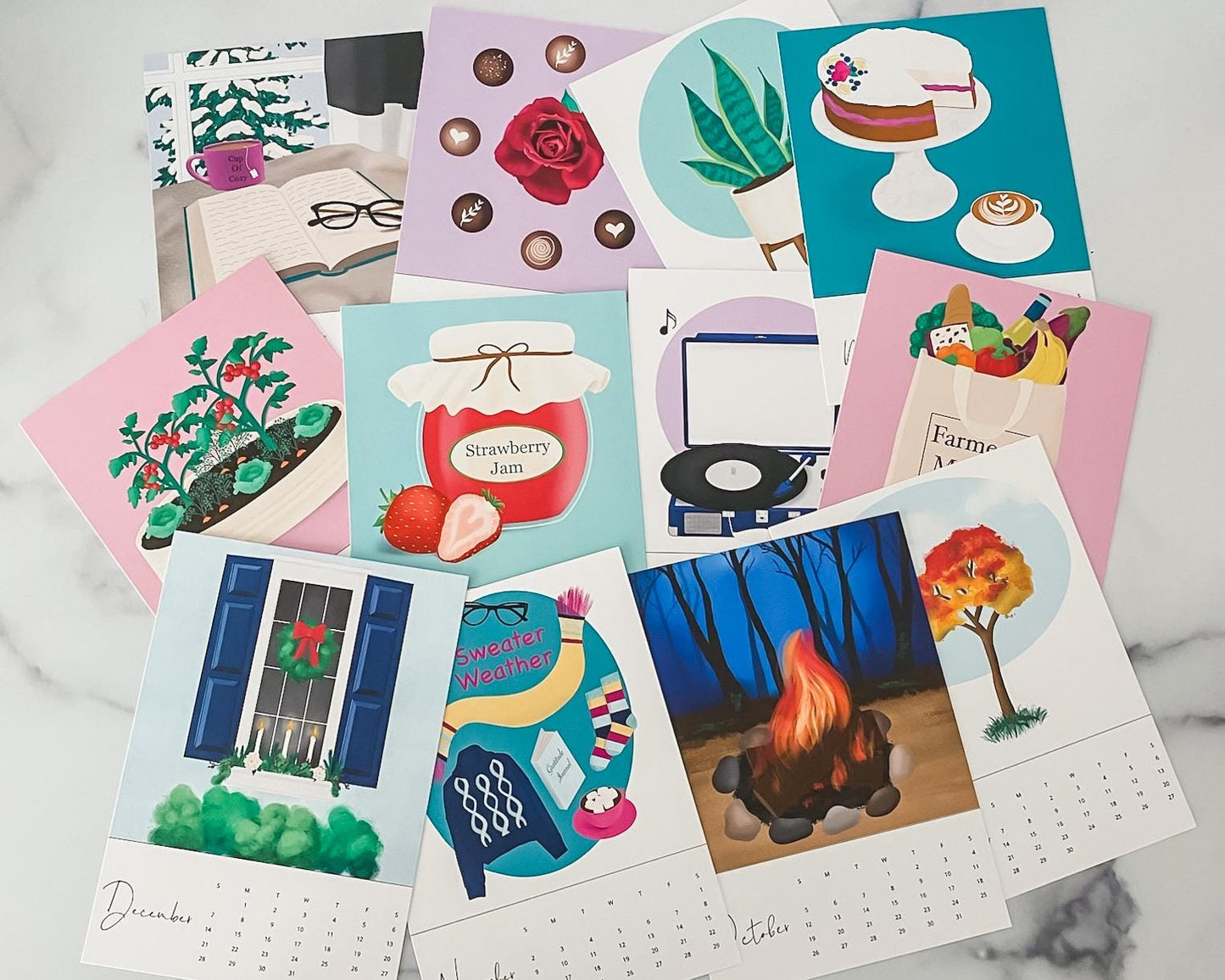Hygge Inspired 2025 Easel Desk Calendar