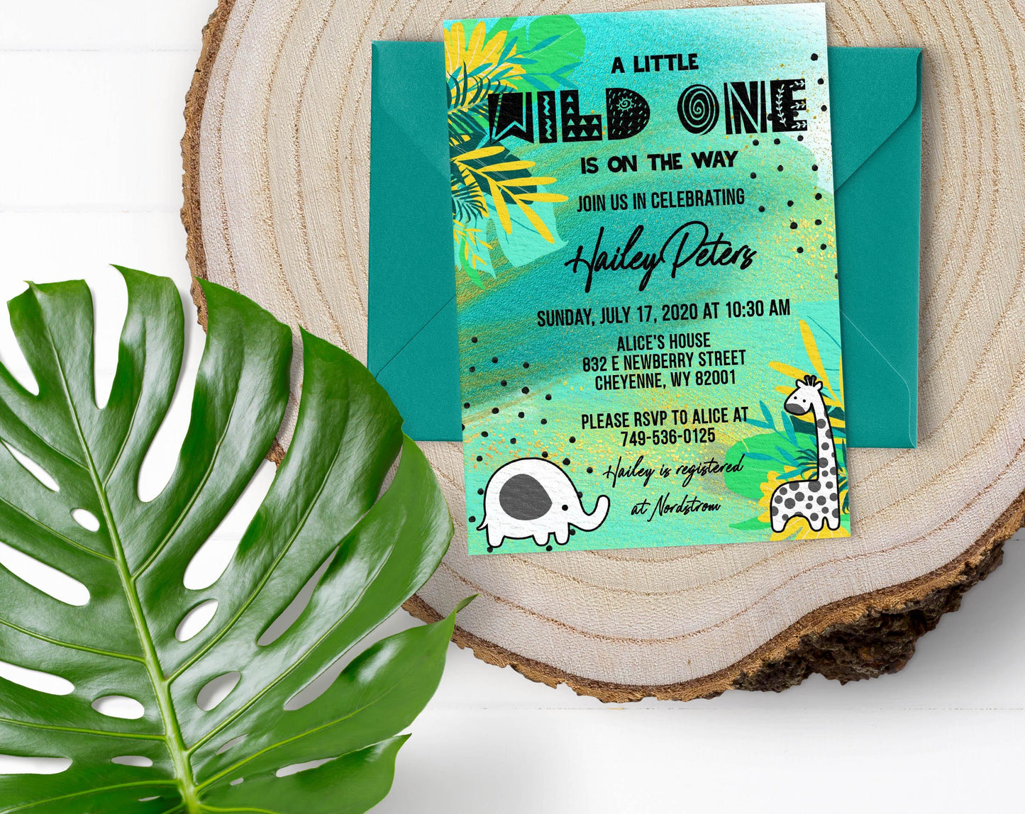 Wild One Baby Shower Invitation, Gender Neutral