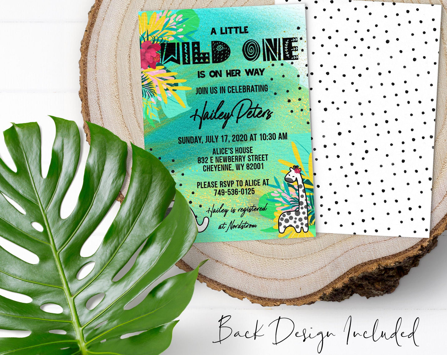 Wild One Baby Shower Invitation, Girl
