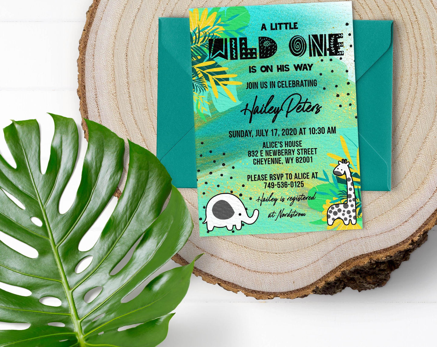Wild One Baby Shower Invitation, Boy