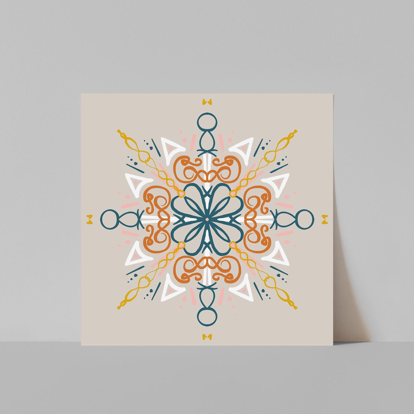 Boho Mandala-Inspired Geometric Print