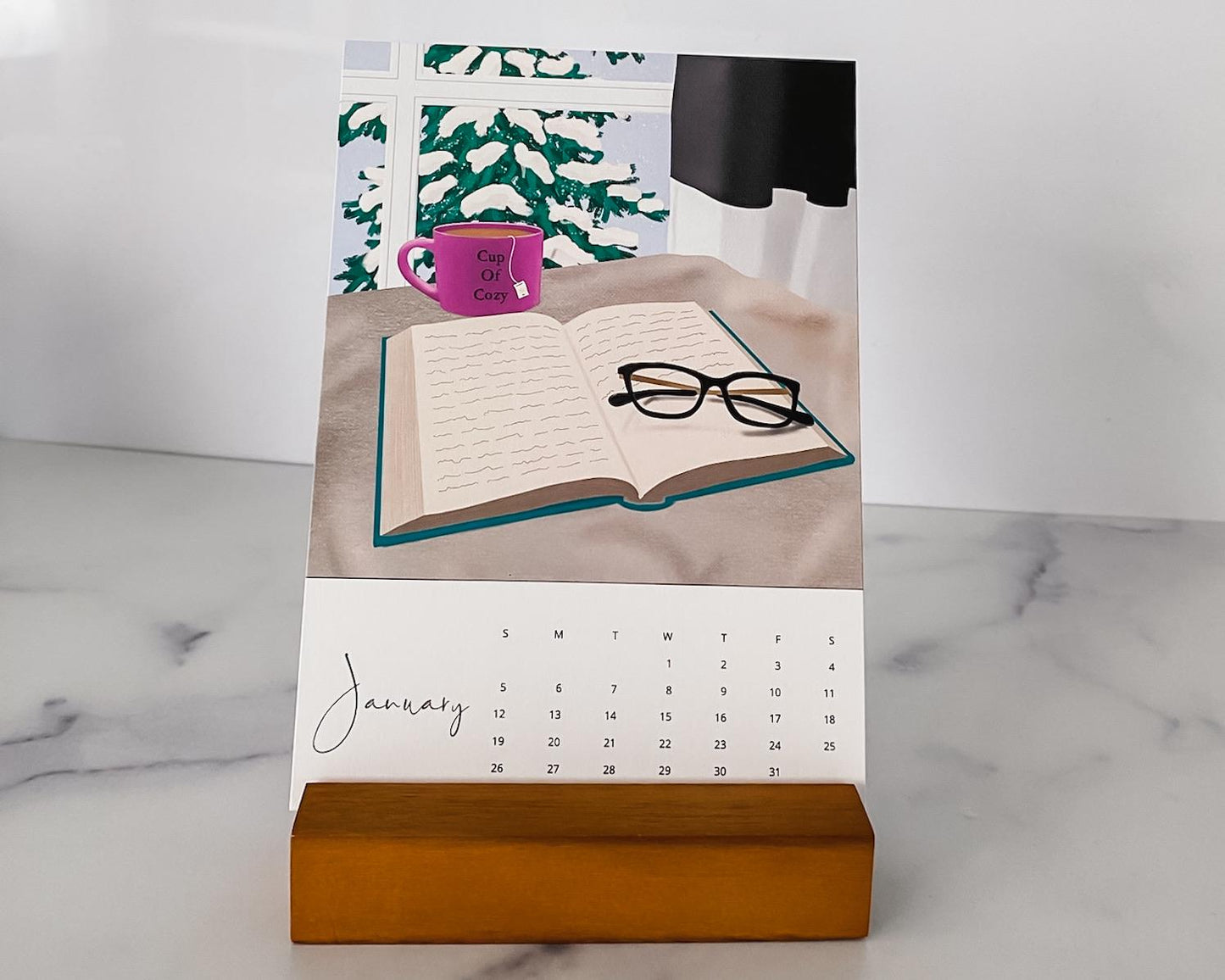 Hygge Inspired 2025 Easel Desk Calendar