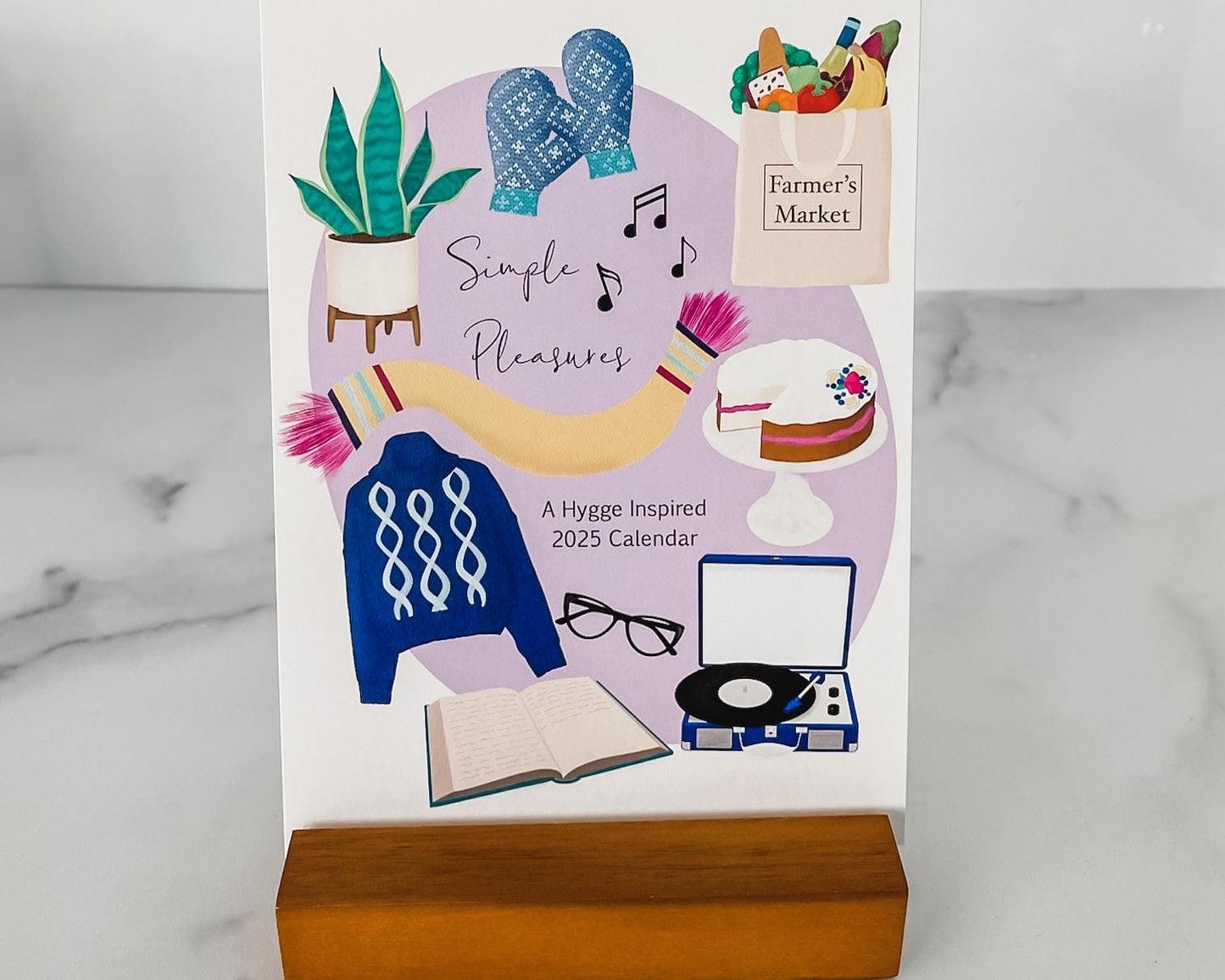 Hygge Inspired 2025 Easel Desk Calendar