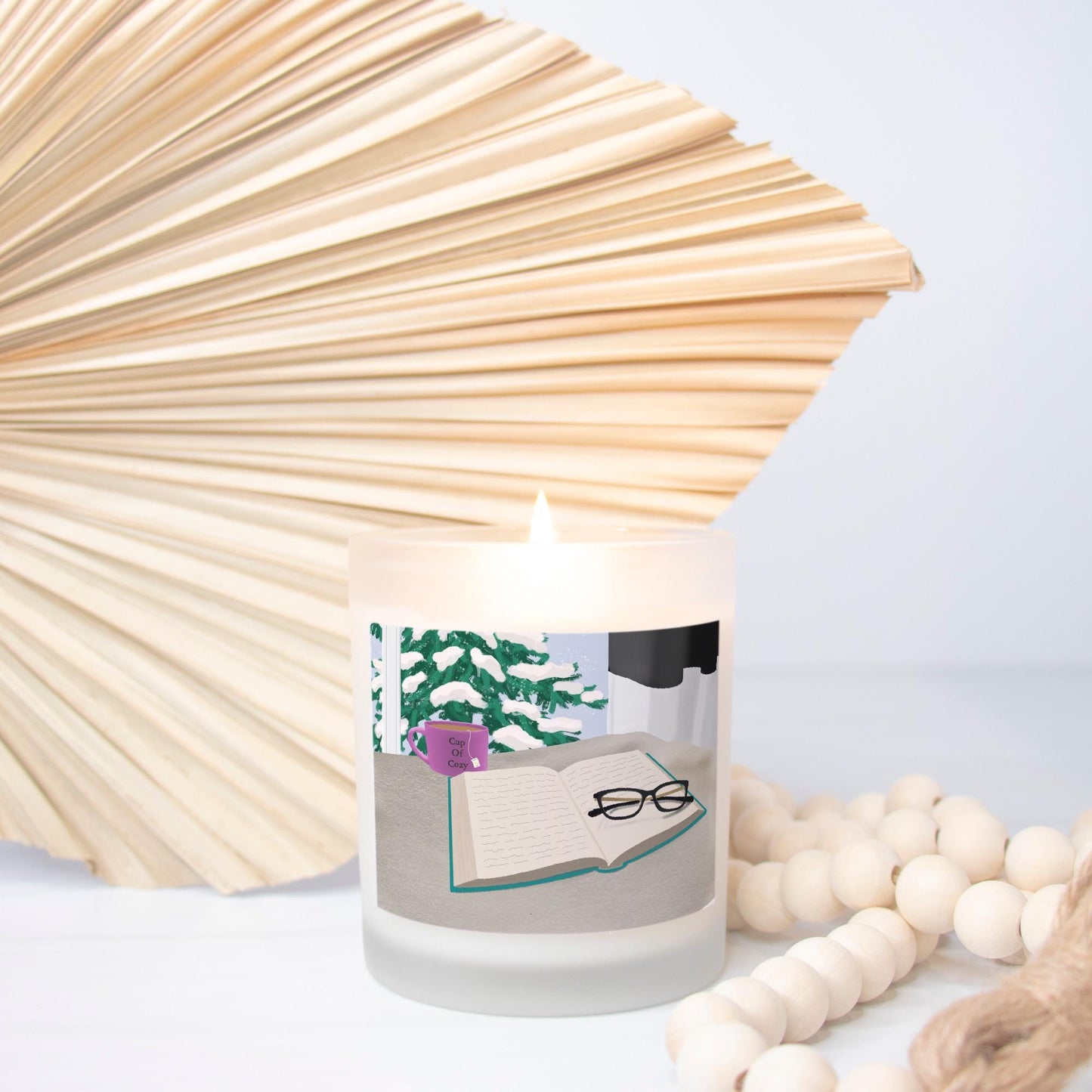 Winter Window Frosted Glass Candle 11 oz