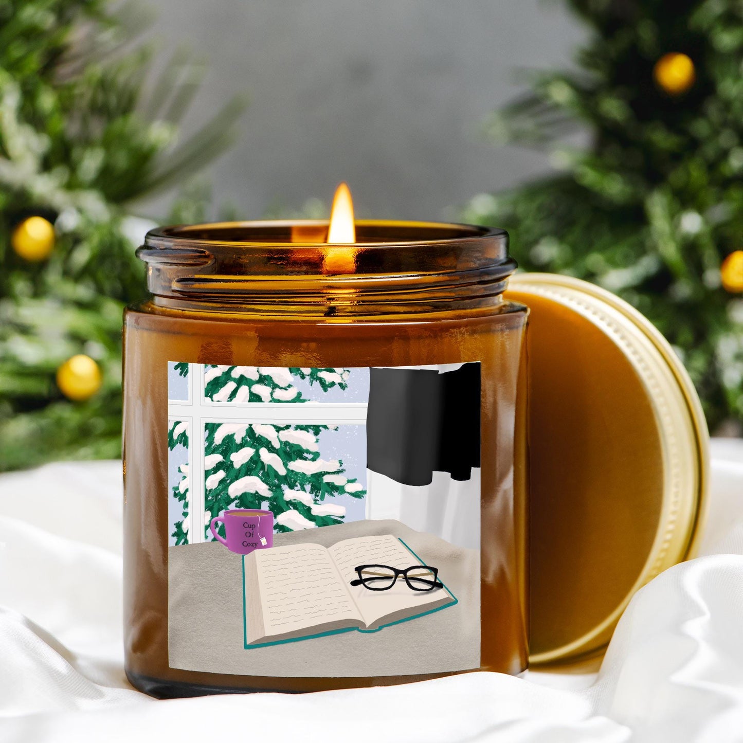 Winter Window Amber Jar Candle, 2 Size Options