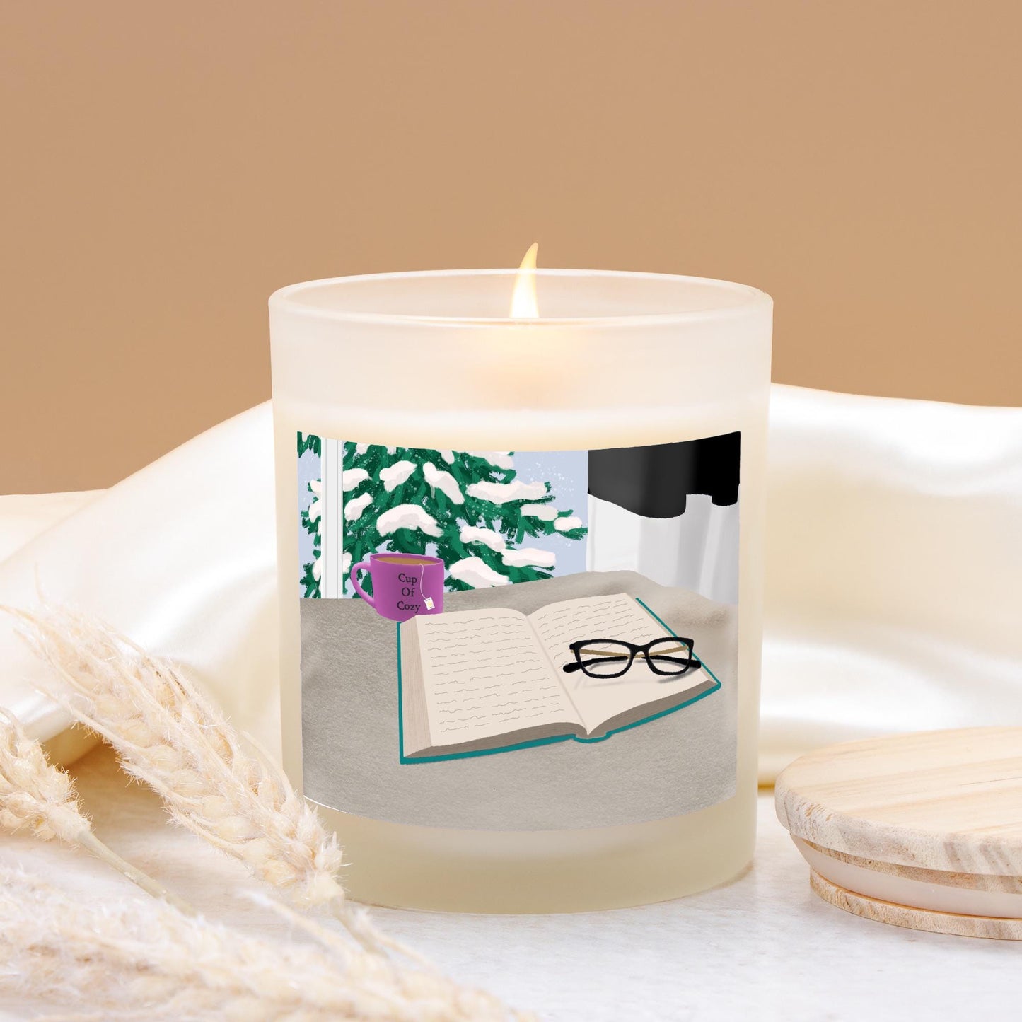 Winter Window Frosted Glass Candle 11 oz