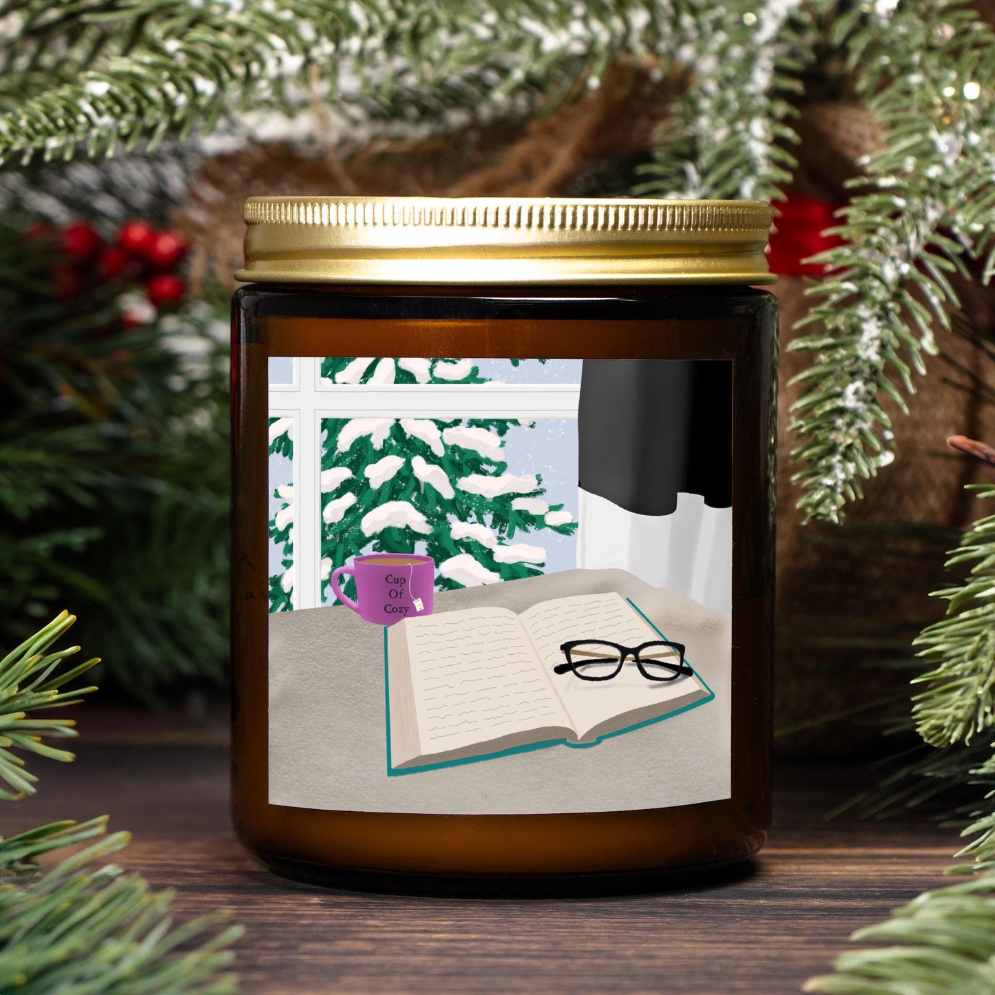 Winter Window Amber Jar Candle, 2 Size Options