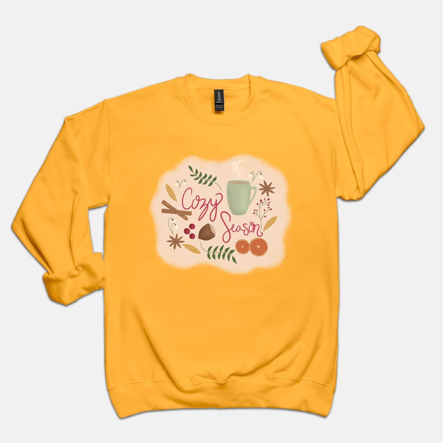 Cozy Season Unisex Crew Neck Sweatshirt Gildan 18000