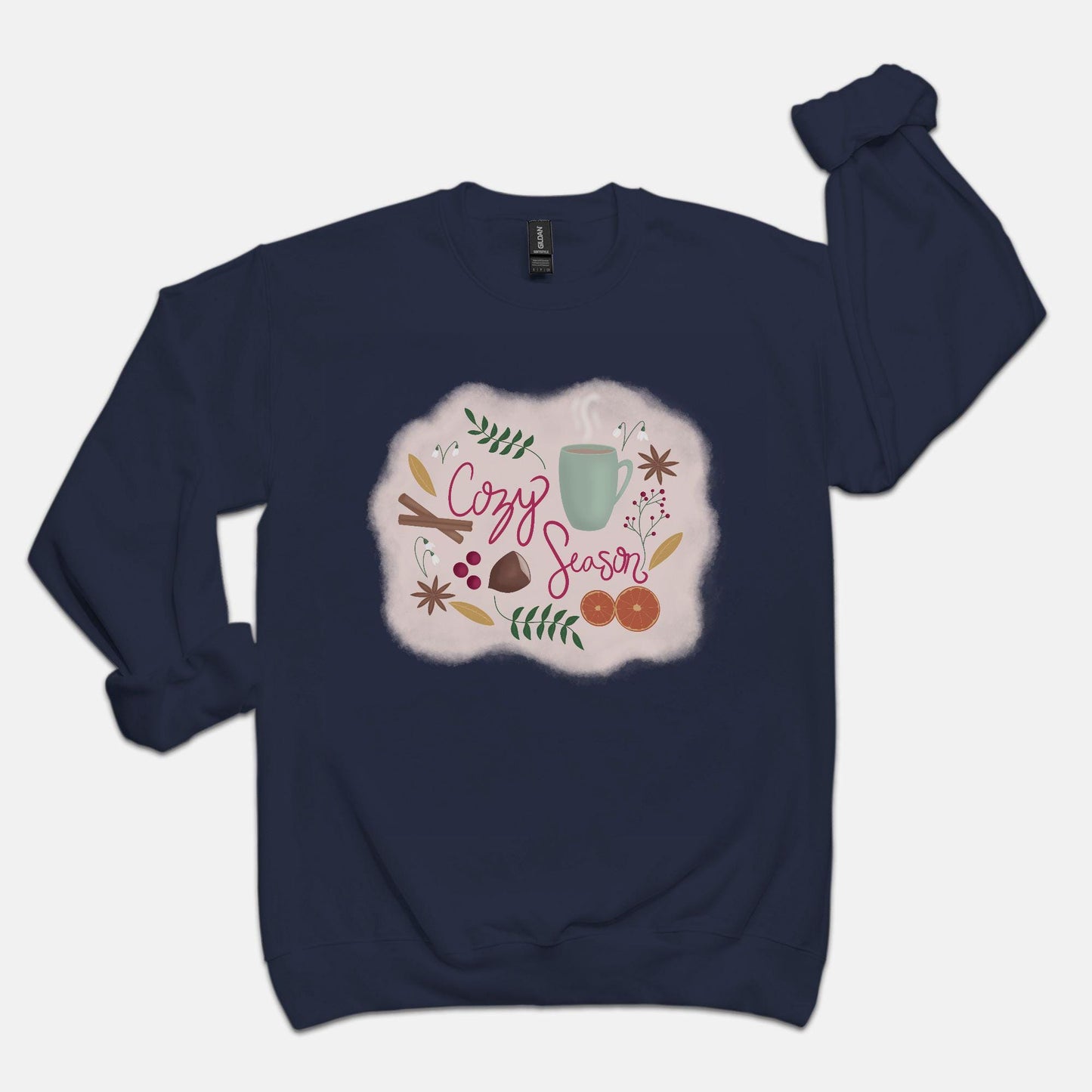 Cozy Season Unisex Crew Neck Sweatshirt Gildan 18000