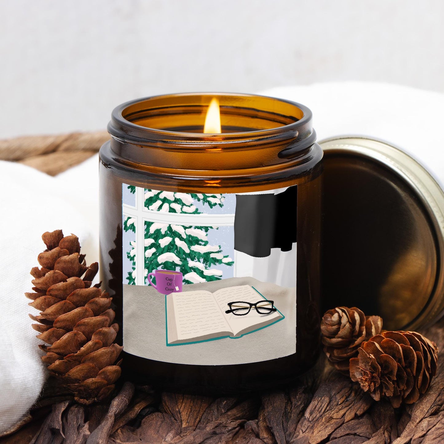Winter Window Amber Jar Candle, 2 Size Options
