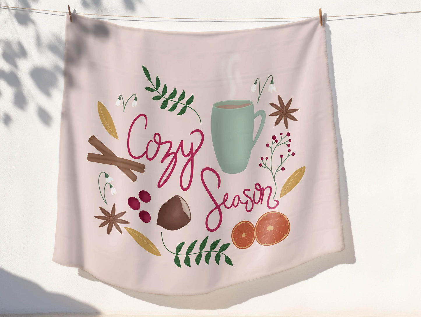 Cozy Season Minky Blanket, Available in Two Sizes