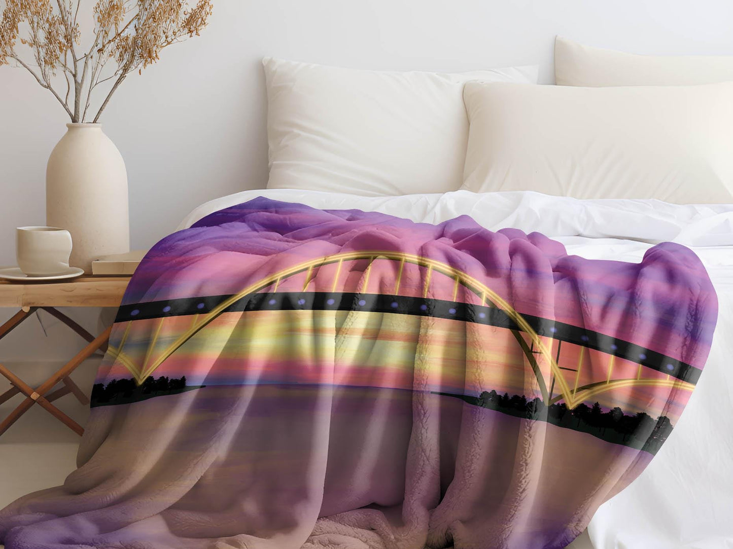 Milwaukee Hoan Bridge Minky Blanket, Available in Two Sizes