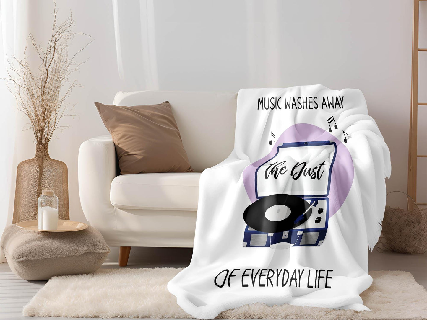Vinyl Record Player Blanket, Available in Two Sizes