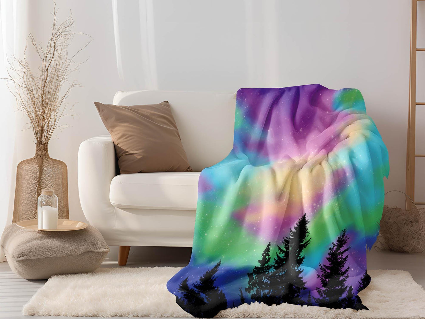 Northern Lights Minky Blanket, Available in Two Sizes