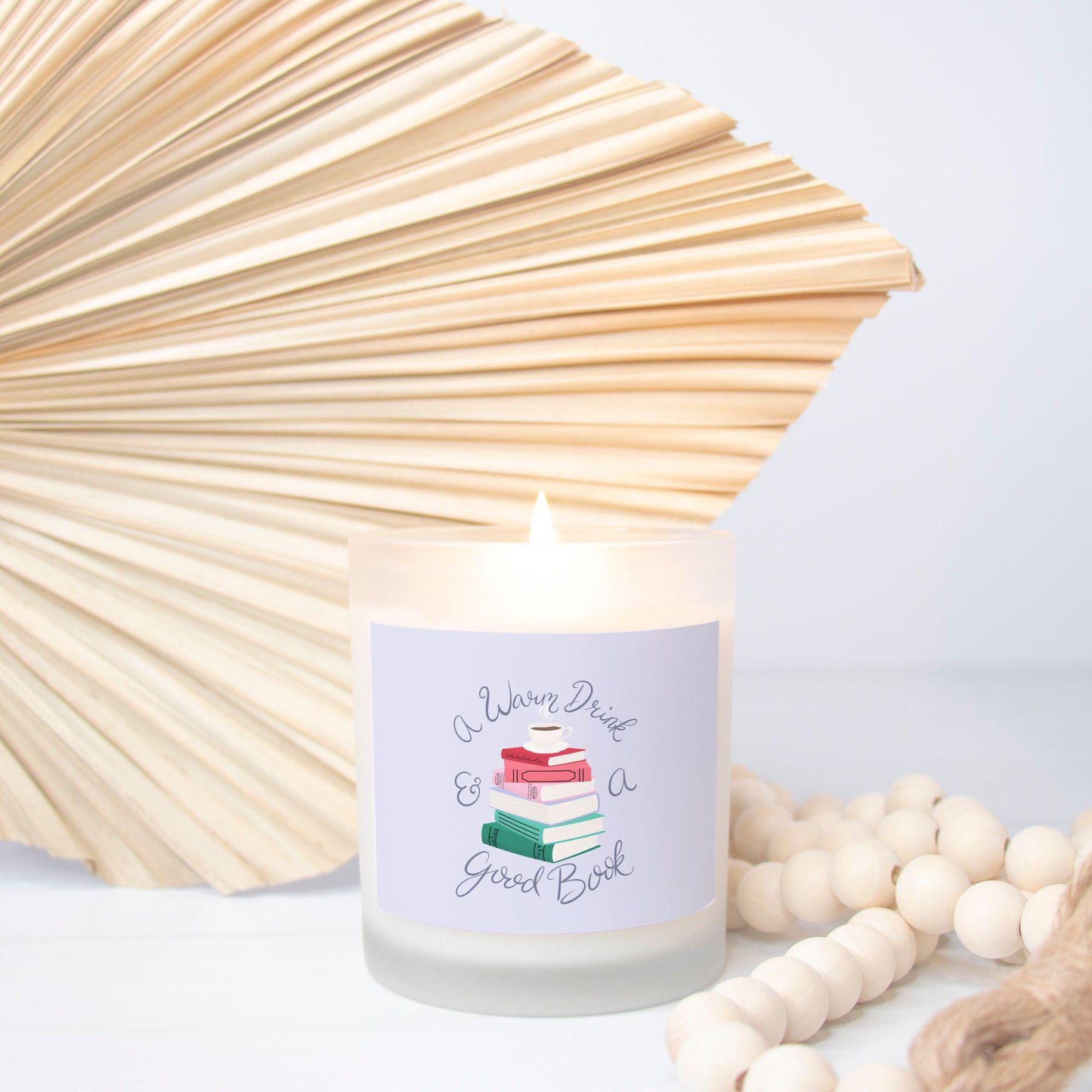Cozy Moments Frosted Glass Candle, 11 oz.