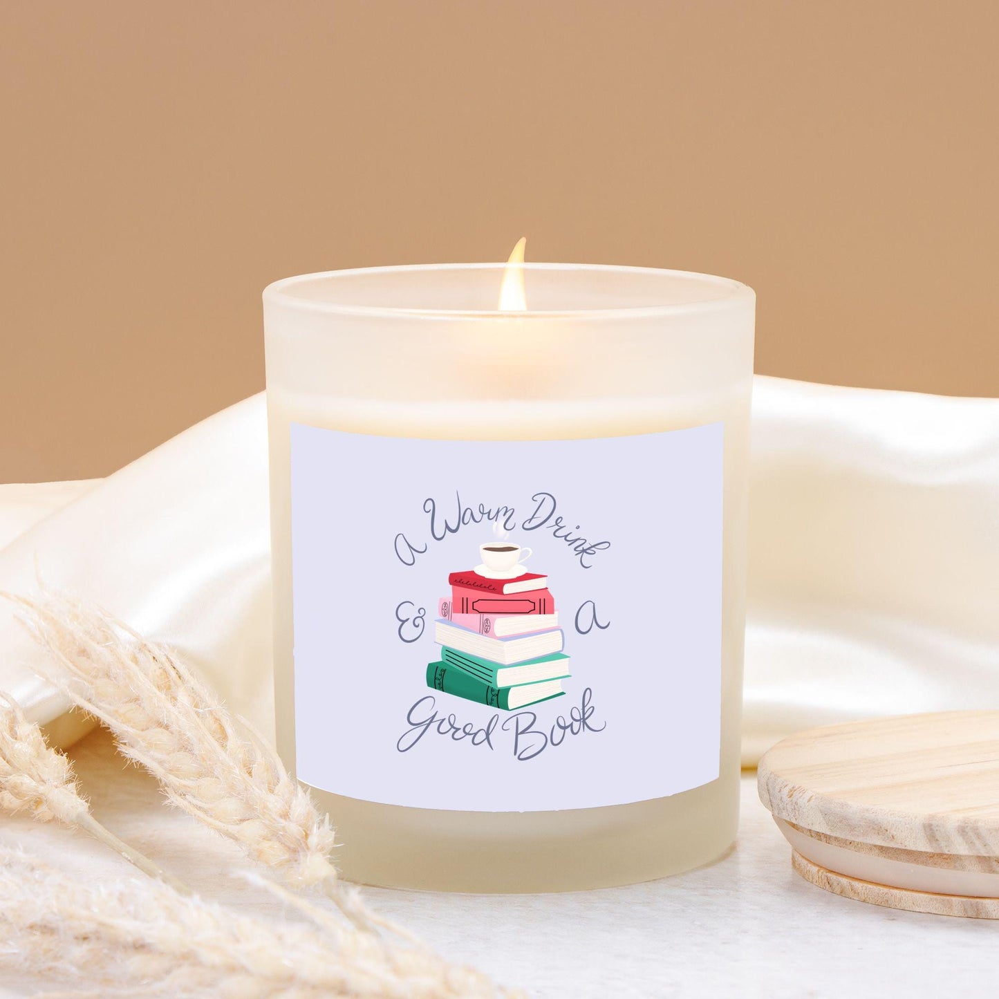 Cozy Moments Frosted Glass Candle, 11 oz.