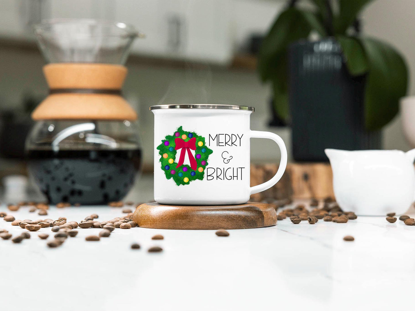 Merry and Bright 12 oz Camp Mug