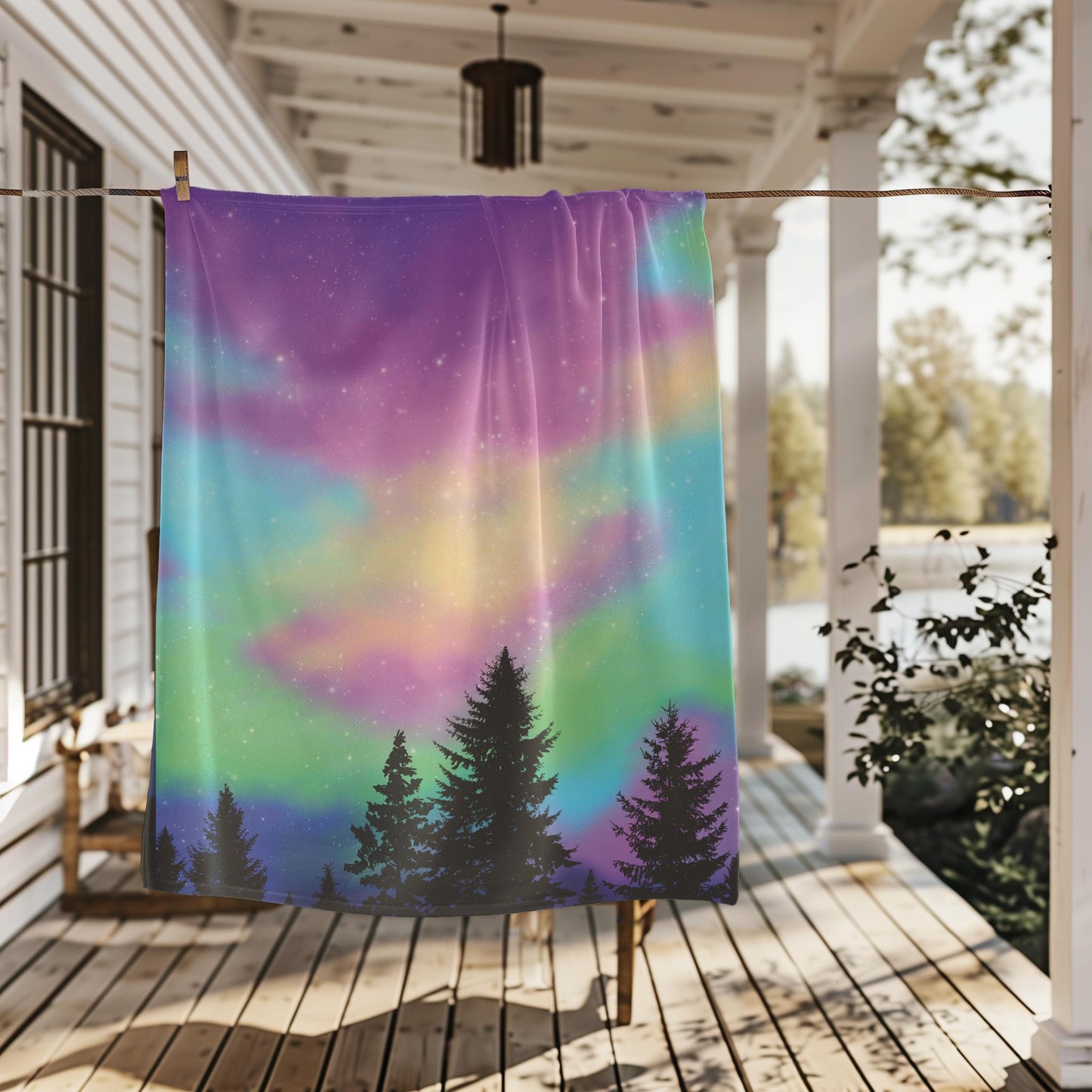 Northern Lights Minky Blanket, Available in Two Sizes