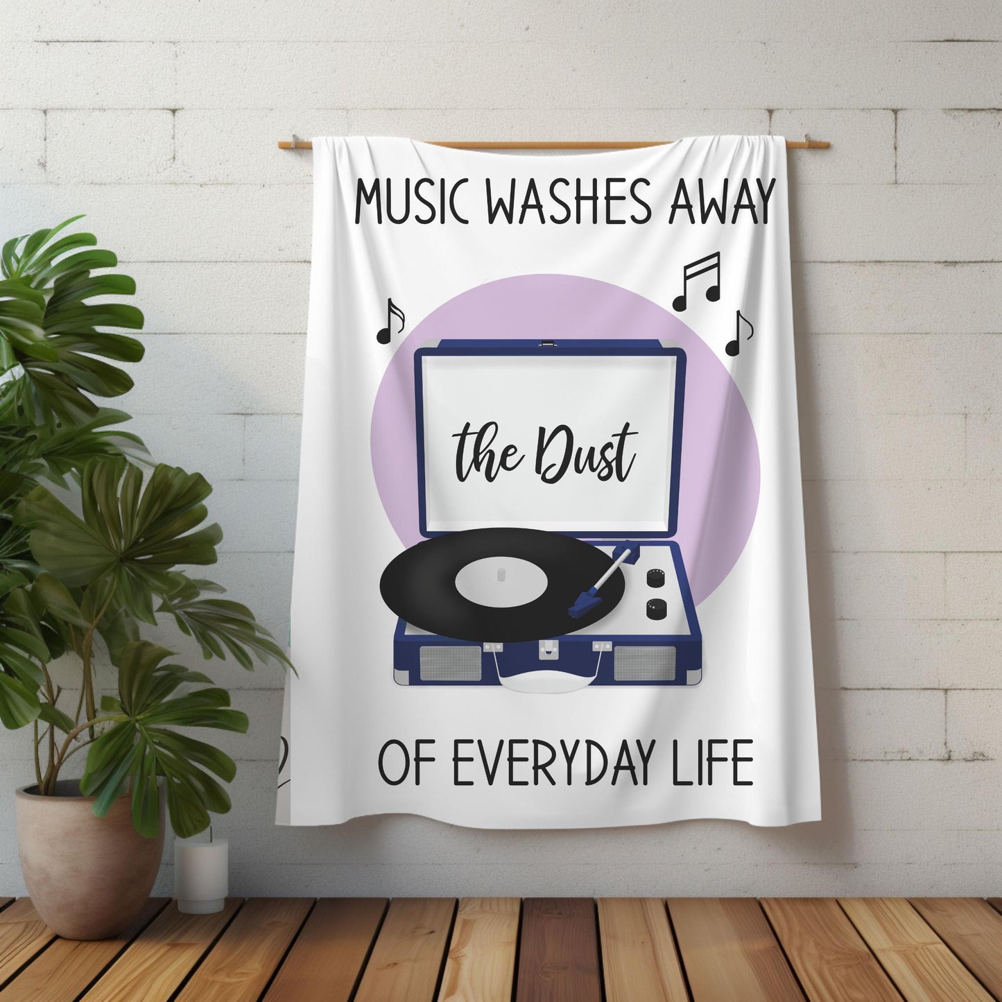 Vinyl Record Player Blanket, Available in Two Sizes