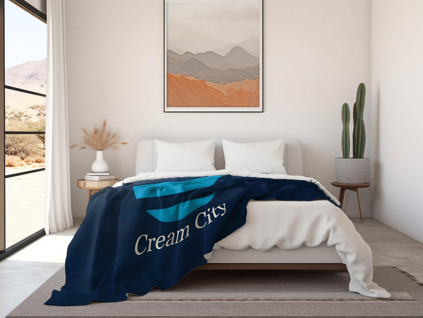 Milwaukee Flag Minky Blanket, Available in Two Sizes
