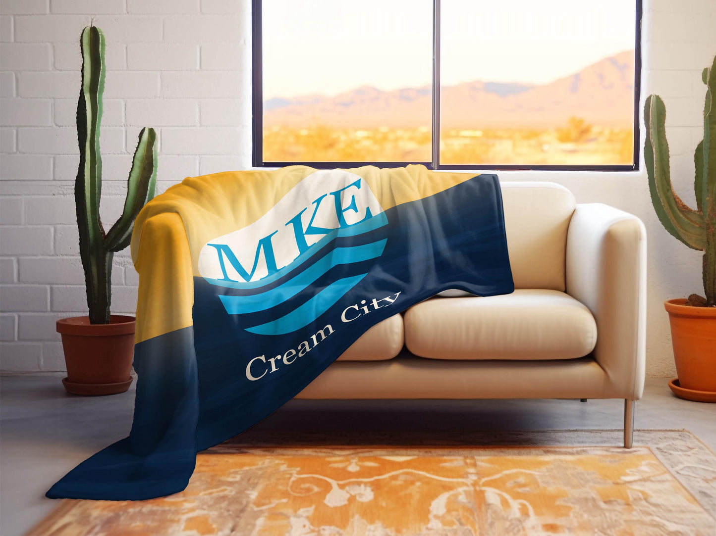 Milwaukee Flag Minky Blanket, Available in Two Sizes
