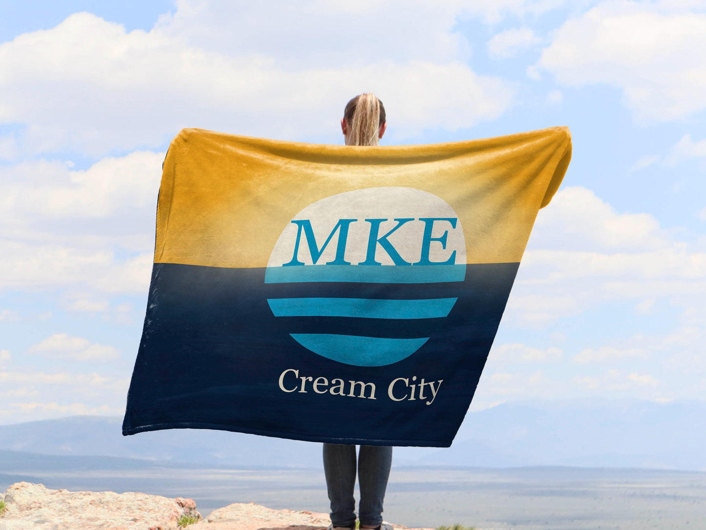 Milwaukee Flag Minky Blanket, Available in Two Sizes
