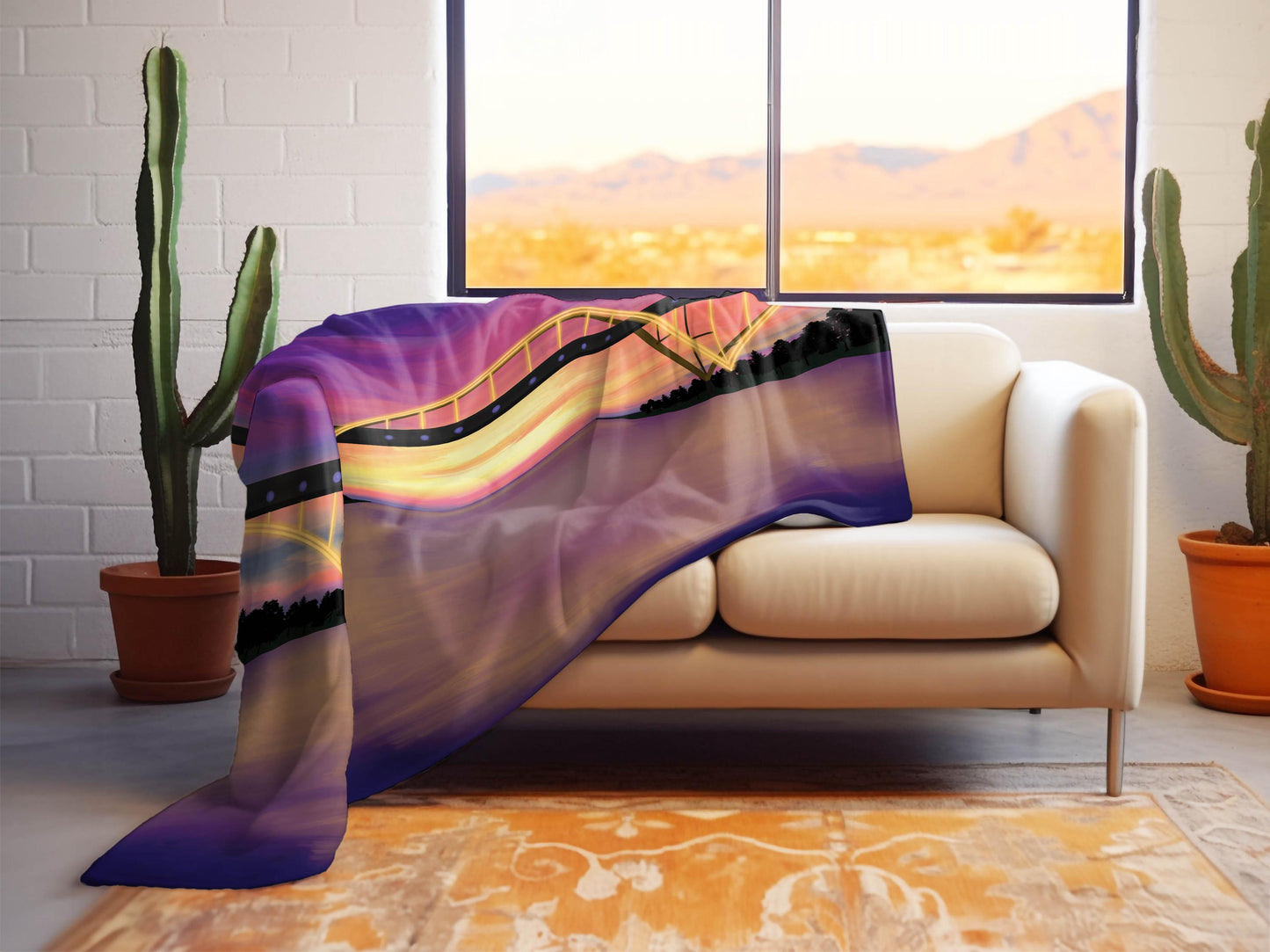 Milwaukee Hoan Bridge Minky Blanket, Available in Two Sizes