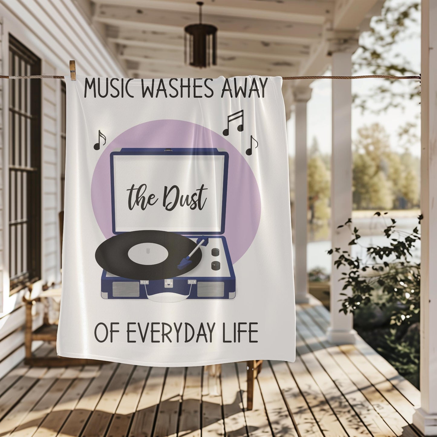 Vinyl Record Player Blanket, Available in Two Sizes