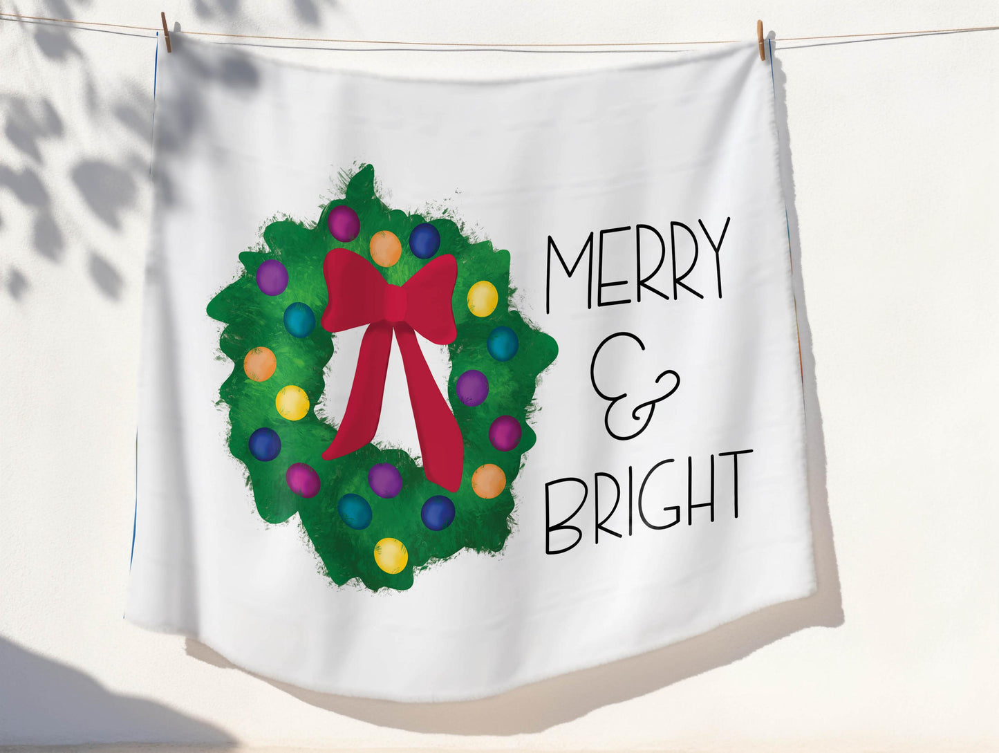 Merry and Bright Minky Blanket, Available in Two Sizes