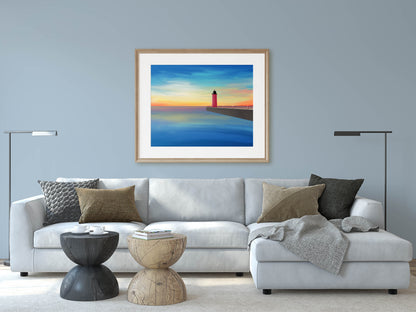 Pierhead Lighthouse Milwaukee, WI Print