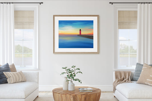 Pierhead Lighthouse Milwaukee, WI Print