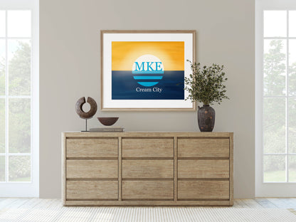 Milwaukee, WI Flag Print