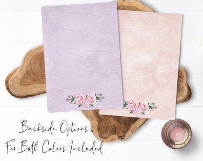 Floral Elephant Baby Shower Invitation, Blush