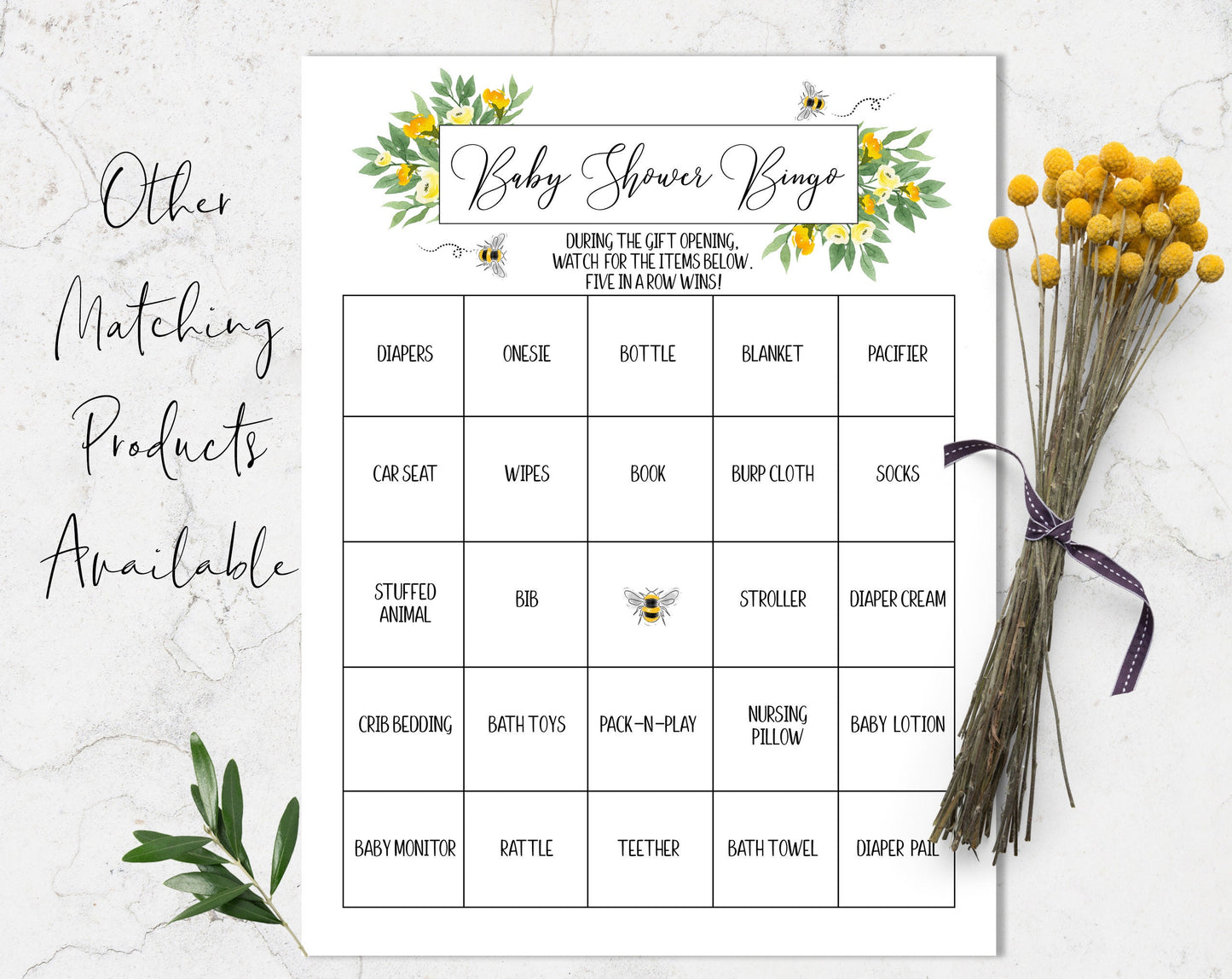 Bee Baby Shower, Find The Guest Game