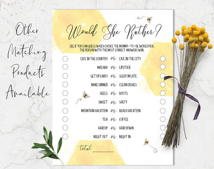 Bee Baby Shower, Find The Guest Game