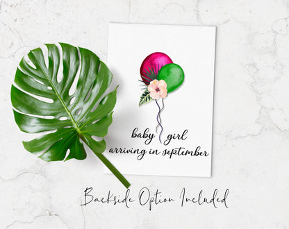 Hello Little One! Tropical Baby Shower Invitation