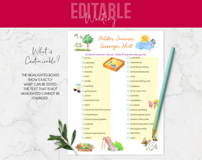 Summer Scavenger Hunt Bundle - Beach, Camping, and Summer Themes